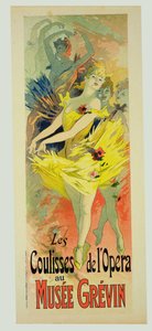 Reprodukcja plakatu reklamującego „Back-Stage at the Opera”, Musee Grevin, 1891